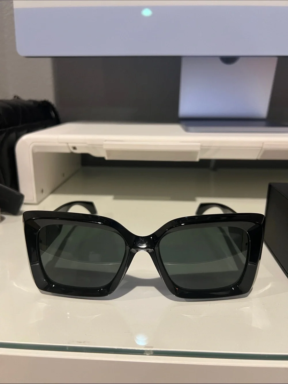 Versace Black Square Sunglasses with Gold Medusa Plaque